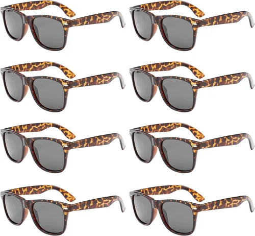 Miniatura 114 de Suministros para regalos de fiesta de colores neón Paquete de 8 gafas de sol unisex
