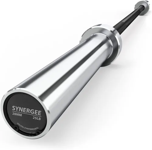 Synergee Barra olímpica de 20 libras y 25 libras, barra de peso olímpica de 2 pulgadas para entrenamiento de fuerza, sentadillas, peso muerto y e)
