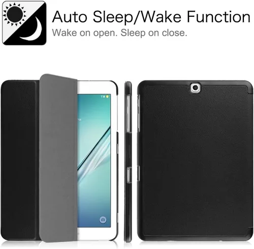 Miniatura 7 de Fintie Funda delgada para Samsung Galaxy Tab S2 9.7 - Funda protectora ultraligera con función de apagado y encendido automático para tableta Negro