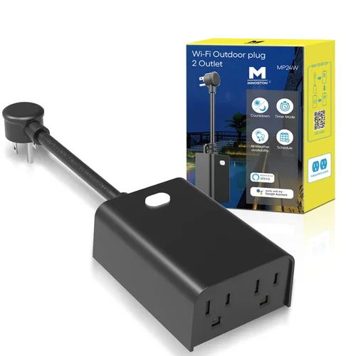 Miniatura 11 de Enchufe inteligente para exteriores con enchufe WiFi resistente, control remoto, impermeable, compatible con Alexa Google Assistant, no requiere