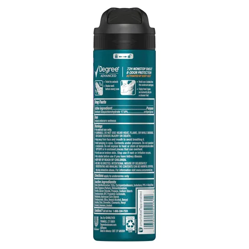 Miniatura 2 de Degree Desodorante antitranspirante avanzado para hombres, espray seco de cedro profundo y lavanda, 3 unidades, 72 horas, desodorante de protección