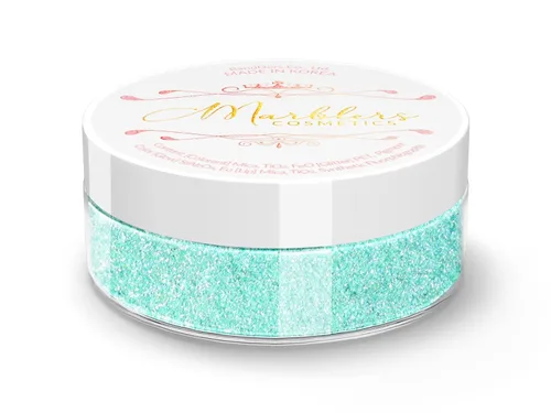 Miniatura 157 de MARBLERS Polvo de mica natural grueso [perla azul acero] 0.11 onzas (0.11 oz) altamente pigmentado no tóxico, vegano, libre de crueldad animal