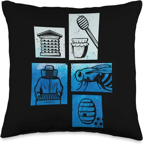 Beekeepers Naturals Bee Pollen Honey Making Guantes para hombre, herramienta para amantes de las abejas, cojín de apicultor, 16 x 16, multicolor