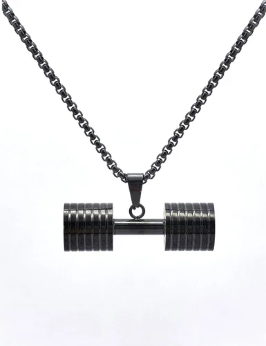 Miniatura 2 de Jewelry - Collar con colgante de cadena de mancuernas de acero inoxidable para hombre y mujer
