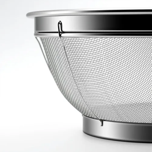 Miniatura 3 de Colador de Malla Fina para Cocina, Tazón de Colador de 4 Quart de Acero Inoxidable para Pasta, Arroz, Fruta, Cestas de Malla Metálica con Base