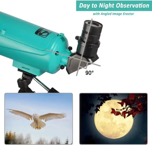 Miniatura 3 de Maksutov-Cassegrain Telescopio para adultos y niños principiantes de astronomía, Sarblue Mak60 Telescopio compuesto catadióptrico 29.528x2.362 in
