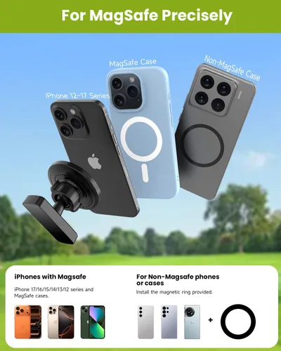 Miniatura 7 de Soporte magnético para carrito de golf, accesorios de golf, regalos para hombres, papá, marido, único, rotación de 360°, soporte de teléfono