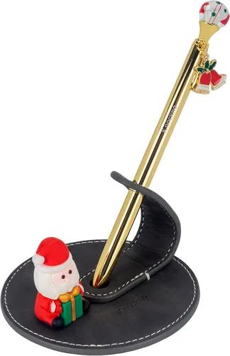 Soporte de escritorio de cuero para bolígrafo y bolígrafo de escritorio, bolígrafos de regalo de escritura divertidos, decoración de fiesta escolar,
