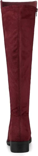 Miniatura 4 de Allegra K Botas altas hasta la rodilla con cremallera lateral para mujer