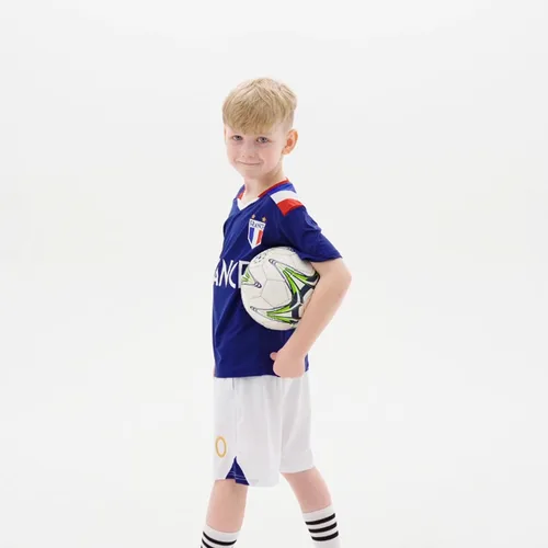 Miniatura 40 de Cnins Camisetas de entrenamiento de fútbol para niños de 2 a 14 años, trajes de práctica para niños y niñas con colores del equipo nacional