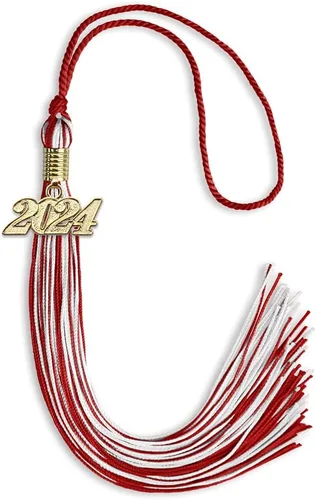 Miniatura 10 de Endea Graduation - Borla de doble color mixto con fecha dorada (negro/dorado antiguo, 2021)