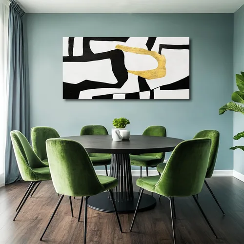Miniatura 6 de NBAODAN Arte de pared en blanco y negro abstracto para decoración de pared, póster geométrico de lienzo grande, pintura de pared grande de 24 x 48