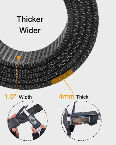 Miniatura 4 de EZL Men's Ratchet Tactical Belt, 1.5" Nylon Web Work Belt with Automatic Slide Buckle, Adjustable Trim to Fit