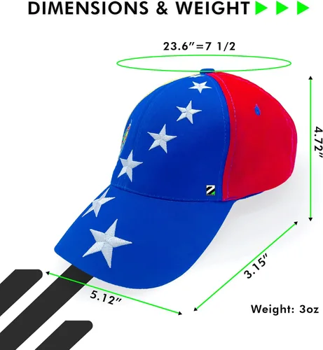 Miniatura 2 de Zelvox - Gorra de béisbol clásica venezolana unisex ajustable con pico sándwich Gorras de Venezuela 7 38