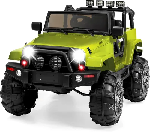 Miniatura 18 de Best Choice Products Camión de paseo para niños de 12 V, auto de juguete con batería con suspensión de resorte, control remoto, 3 velocidades, luces