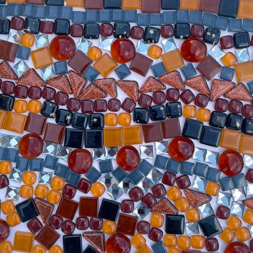Miniatura 7 de LITMIND 1.1LB Azulejos de Mosaico de Cristal Irregular de Colores Surtidos - Perfectos para Manualidades Artísticas, Proyectos de Creación de Mezcla