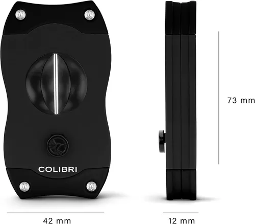 Miniatura 3 de Colibri Cortador de puros de corte en V de alta calidad, hoja ergonómica de acero inoxidable con resorte, ideal para hasta 60+ calibre de anillo