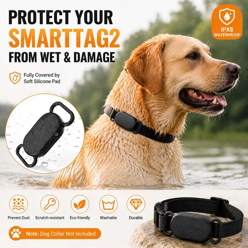 Miniatura 3 de Funda para collar de perro (2 unidades) para Galaxy Smarttag2, funda de silicona impermeable para gato, accesorio de cubierta protectora resistente