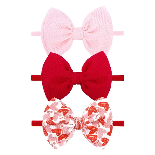 Miniatura 12 de YanJie Lazos de terciopelo para bebé niña, diademas de nailon suaves para recién nacidos, diademas hechas a mano para bebé, accesorios