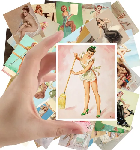 Miniatura 8 de Pegatinas grandes (24 piezas 2.5"x3.5") Vampirella Vintage Fantasy Pinup Comic obras de arte Trece
