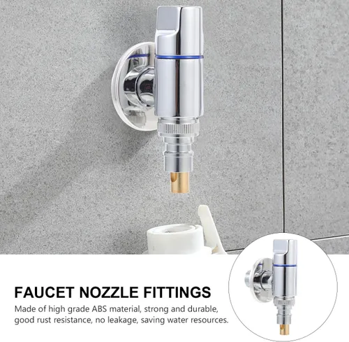 Miniatura 2 de 2 válvulas de cierre de acero inoxidable para lavadora, válvulas de parada de ángulo de 1/2 pulgada con chapado de espejo para uso doméstico, mini
