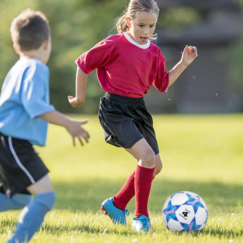 Miniatura 6 de Balón de fútbol Runleaps tamaño 1.5 y tamaño 3 y tamaño 4 y tamaño 5 para niños y adultos, pelotas de juguete con patrón de estrellas