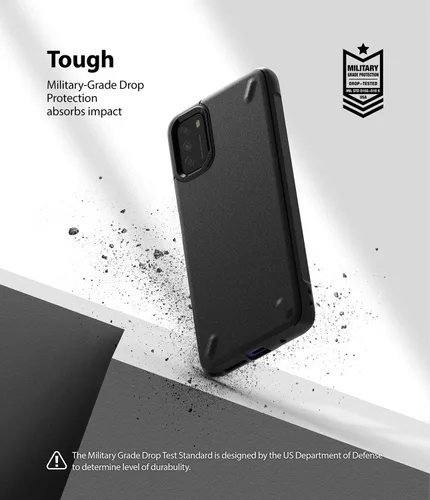 Miniatura 6 de Ringke Onyx - Funda compatible con Xiaomi Poco M3, resistente y resistente, reforzada, a prueba de golpes, TPU Grip Funda para teléfono - Negro
