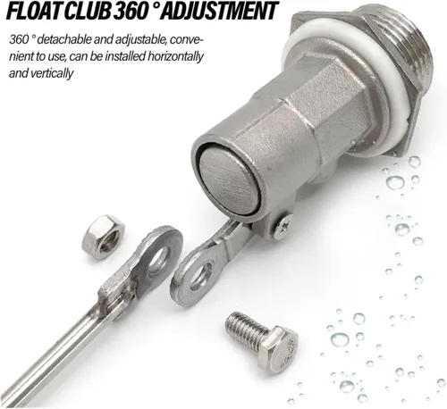 Miniatura 6 de Stainless Steel Float Ball Valves, Automatic Stainless Steel Float Valve Ball Water Tank Liquid Level Controller(DN20)
