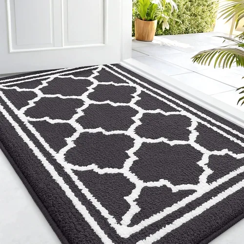 Miniatura 41 de Buganda Alfombra para Puerta Interior, Felpudo Resistente a la Suciedad y Absorbente, Antideslizante, Alfombras de Perfil Bajo para Entrada Marrón
