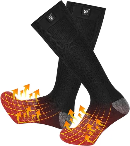 Miniatura 15 de SNOW DEER Calcetines calefactables, calentador de pies eléctrico con batería recargable para hombres y mujeres, invierno, esquí, caza, camping