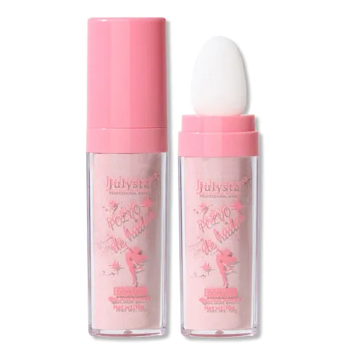 Miniatura 15 de Hightlighter Stick Puff Fairy Highlight Powder Glitter Loose Brush Contorno Shimming for Eyes, Face Body Tiktok Makeup (#01 Blanco), 0.31 onzas