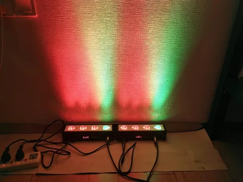 Miniatura 2 de Luz LED para escenario de lavado de pared, 4 piezas, X3W RGB 3 en 1 LED y casa de aluminio completo de 7 modos DMX512 para discoteca/fiesta/teatro