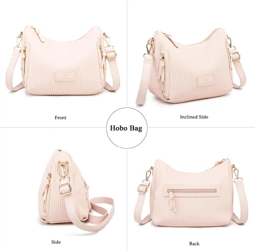 Miniatura 2 de Bolso de hombro para mujer, de cuero, plisado, informal, a la moda, bolso hobo