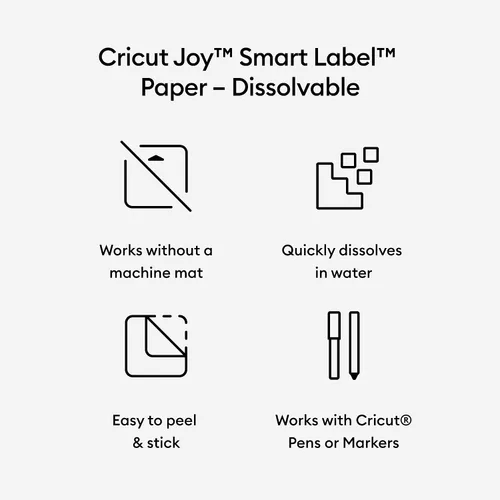 Miniatura 3 de Cricut Joy Smart Label Paper - Blanco soluble