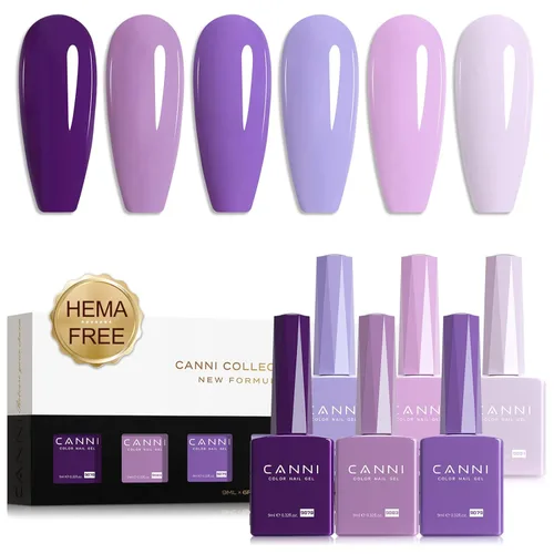 Miniatura 34 de CANNI Kit de esmalte de uñas de gel, 6 colores, rosa nude, 0.3 fl oz, tonos de piel, uñas francesas, marrón neutro, kit de uñas de gel para remojar