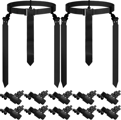 Hungdao Cinturones y banderas de fútbol para 10/12 jugadores, cinturones de fútbol ajustables para niños, adolescentes, adultos, entrenamiento en
