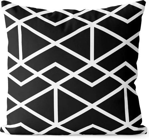 BEDSUM Funda de almohada de microfibra, suave, decorativa, geométrica, abstracta, triangular, funda de cojín cuadrada para sofá, dormitorio, 18 x 18