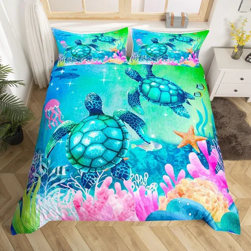 Miniatura 20 de Erosebridal Juego de ropa de cama con diseño de galaxia tamaño matrimonial, diseño de atrapasueños con temática bohemia, juego de funda de edredón