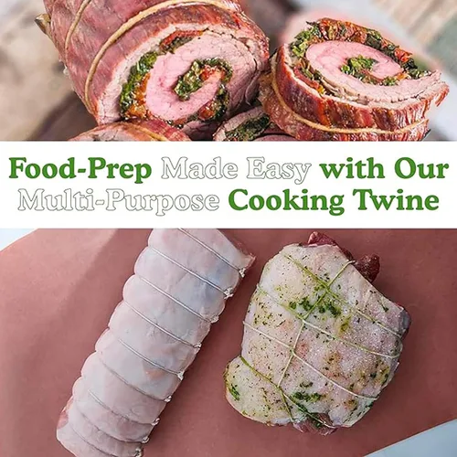 Miniatura 4 de Regency Wraps Carniceros - Bola de cordel para cocinar, hecha de algodón natural pesado para pavos y preparación de carne para asar, bola de 200