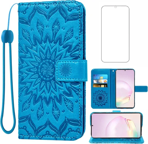 Miniatura 13 de Funda para teléfono Samsung Galaxy Note 20 Ultra Glaxay Note20 Plus 5G con protector de pantalla de vidrio templado, funda delgada de cuero con Oro