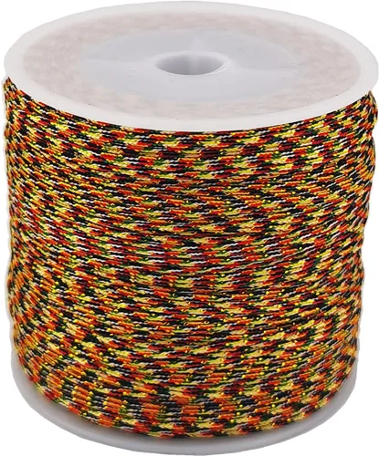 Glory Qin Cuerda decorativa de nailon de 109 yardas con cuentas Kumihimo, cuentas, borla, fabricación de joyas con nudo chino (0.031 in, color