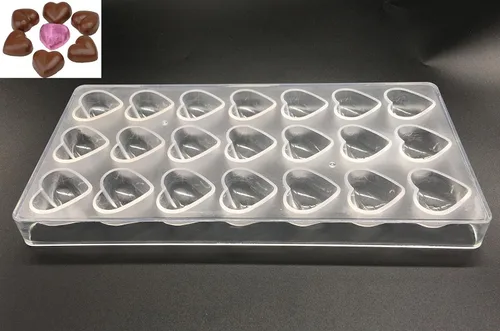 Miniatura 8 de Molde para hacer dulces, molde de policarbonato transparente para chocolate, molde para gelatina, bandeja de 21 piezas (molde de caramelo de fútbol)