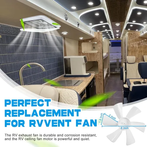 Miniatura 2 de Paquete de 2 cubiertas universales de ventilación de techo de 14 pulgadas, tapa de ventilación de repuesto para RV, remolque, cámper, autocaravana