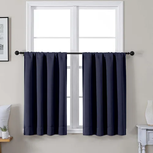 Miniatura 104 de Gwine Cortinas opacas para dormitorio, 54 pulgadas de largo, paneles de cortina de ventana con aislamiento térmico y reducción de ruido, cortinas