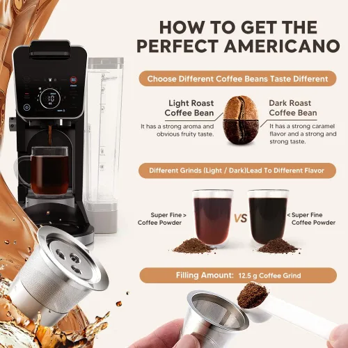 Miniatura 6 de Cápsulas Ninja K Cups reutilizables de acero inoxidable compatibles con la máquina Ninja CFP201 CFP301 Dual Brew Pro, cápsulas de café rellenables 1
