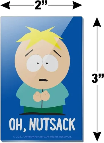 Miniatura 3 de South Park Butters Oh Nutsack Rectángulo Acrílico Nevera Imán