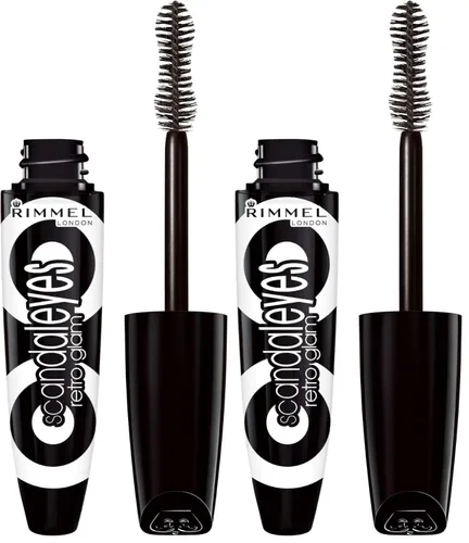 Miniatura 7 de Mascara de pestañas Scandaleyes Retroglam 0.41 onzas líquidas, Extreme black