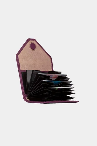 Miniatura 83 de grande Estuches para tarjetas 3639, Naranja, Tarjetero de cuero con cierre magnético, cartera pequeña de acordeón para mujer