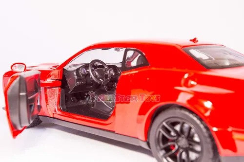 Miniatura 5 de Dodge Challenger SRT Hellcat Widebody Red 1/24 modelo fundido a presión 2018 por Motormax 79350