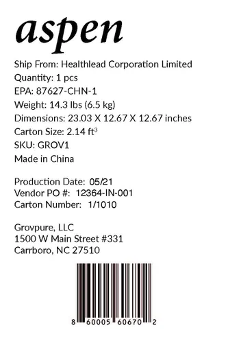 Miniatura 2 de Purificador de aire germicida Aspen H13 HEPA y UVC